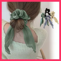 【スタッフおすすめ！】 シュシュ 透け感サテン ヘアゴム 韓国風 韓国ファッション/結婚式 ヘアアクセ/卒業式 入学式小物 レディース ヘアアクセサリー ヘアバン おすすめ おしゃれ　人気 上品 99QNSP-004