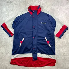 90年代 Champion U.S.A. チャンピオン 半袖 サイドライン ジャージ トラックジャケット メンズ2XL相当 