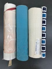 反物4点セット　着物生地　ハンドメイド・リメイク素材　花柄/無地/幾何学模様など