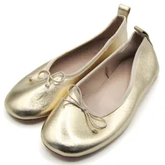 新品☆ZARA ザラ パンプス バレエシューズ フラットシューズ gold ZARA ザラ バレエシューズ パンプス フラットシューズ 靴 キッズ