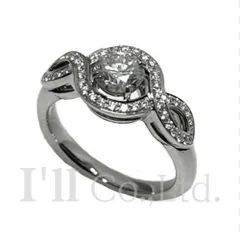 HARRY　WINSTON　リリークラスター　エンゲージメント　リング　RGDPRD005LC　Pt950　ダイヤモンド約0.5ct　パヴェダイヤモンド　8号　ブランドジュエリー　アクセサリー　指輪　プラチナ　PT950【中古】【70876】のサムネイル