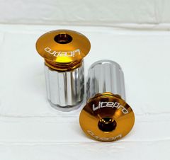 Litepro バーエンドキャップ ゴールド(ロードバイク 、マウンテンバイク、クロスバイク)