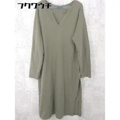 ◇ JEANASIS ジーナシス スリット 長袖 ロング ワンピース サイズF カーキ レディース 【中古】 【1002802215643】