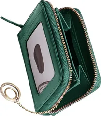 京極匠工房 定期入れ メンズ パスケース 小銭入れ コインケース 本革( グリーン)