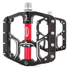 【人気商品】ペダル フラットペダル トリプルシールドベアリング 自転車 9/16インチ アルミ製 滑り止めピン付き CXWXC ロードバイク/クロスバイク/MTBなど用 左右セット（CX-V15）
