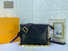 美品 LV LOUIS VUITTON ルイヴィトン ショルダーバッグ クッサン PM ブラック ゴールド ラムレザ