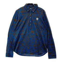 サイズ：2 JACK BUNNY ジャックバニー  長袖ポロシャツ ボタンダウン 花柄 ブラウン系 [240101536612] ゴルフウェア レディース ストスト