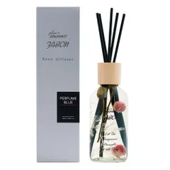 新品 プルプラ ZABON リードディフューザー ルームフレグランス 250ml 約3ヶ月分 芳香剤 スティック付き ドライフラワー ハーバーリウム (パフュームブルー)