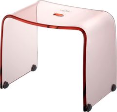 クリアピンク_3.バスチェアーL リス 風呂椅子 フランクタイム クリアピンク バスチェアーL 高さ 30cm