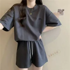 セットアップ レディース 半袖 ルームウェア パジャマ 上下セット 寝巻 部屋着 シャツ ショートパンツ ヨガ スポーツ ゆったりHZQ305