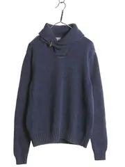 【お得なクーポン配布中!】 00s ポロ ラルフローレン ショールカラー ニット セーター メンズ M オールド コットン リブ編み 長袖ニット 無地 ポニー無し トグルボタン