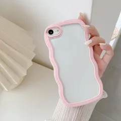 【新品未開封】 可愛い おしゃれケース ケース ウェーブ デザイン ケース ケース カラフルケース クリア 用の TPUカバー 波状エッジ ソフトシェル 8 ケース ワイヤレス充電対応 7/iPhone 軽量 薄型 ファッションフォンケース iPhone 耐衝