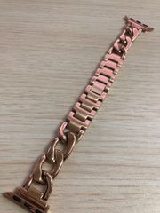38/40mm チェーン風 アップルウォッチ バンド 調整器具付属 ベルト ステンレス Apple Watch ピンクゴールド