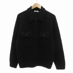ユニクロ UNIQLO U 24AW ラムニットジャケット ウール L ブラック /UO