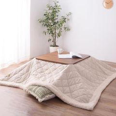 薄掛けこたつ布団 正方形 ツイード柄 | 東谷 カラー:ベージュ / ブラウン | こたつ布団 薄掛け ツイード柄