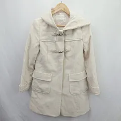 ◇ ⊇ Feroux フェルゥ ウール混合 ビジュー装飾 長袖 コート サイズ1 アイボリー レディース E  【1507030014995】