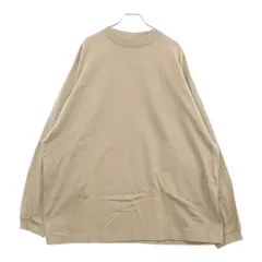 FEAR OF GOD ESSENTIALS (フィアオブゴッド エッセンシャルズ) ラバーロゴデザイン ロングスリーブカットソー 長袖Tシャツ ベージュ