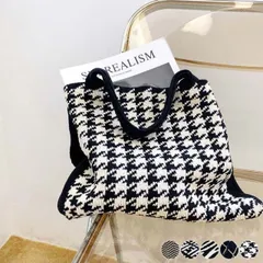 バッグ レディース ニットバッグ トートバッグ ニット ワンショルダー ホワイト ブラック 秋 冬 黒 白 おしゃれ 韓国 メール便送料無料