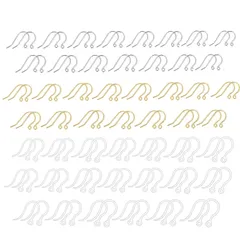 【新着商品】フック 3種100個セット パーツ ピアス アレルギー対応 ジュエリー用 樹脂 パーツ DIY材料 サージカルステンレス 手作り（ ゴールド YFFSFDC シルバー クリア）