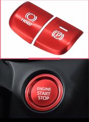 車用エンジンスタートボタンカバーリングとハンドブレーキボタンカバーおよびAUTO HOLDカバーセット