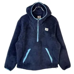 ノースフェイスTHE NORTH FACEキャンプシャーボアジャケットCampshireフリースパーカーフーディプルオーバーハーフドームロゴタグワンポイント紺ネイビー水色ライトブルーエルボーパッチvintageヴィンテージ50306