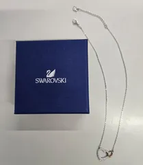 【美品】スワロフスキー　SWAROVSKI ダブルハートネックレス