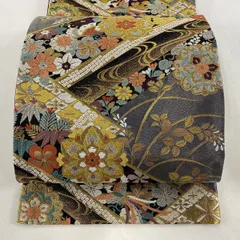 織悦のお洒落な袋帯▫薄いピンク地に瑞鳥花喰い鳥、唐花模様▫長さ445cm-