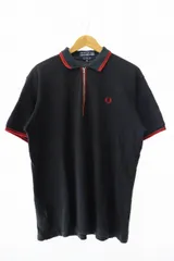 【限定コラボ】コムデギャルソン フレッドペリー ハーフジップポロシャツ 刺繍ロゴ 希少 フレッドペリー コムデギャルソンシャツ コラボ ハーフ