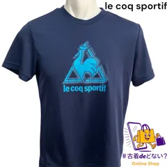 速乾性に優れたルコックスポルティフのネイビーTシャツLサイズ！スポーツや普段使いに最適！吸汗速乾で快適な着心地！ロゴプリントがおしゃれな中古美品！lecoqsportif