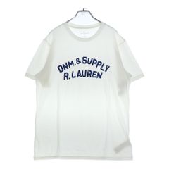 デニムアンドサプライラルフローレンUSED加工でかロゴTシャツ ネイビー 