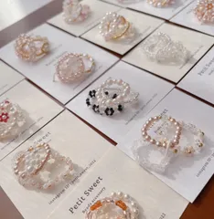 大人気🍁選べる秋のビーズリング3点セット