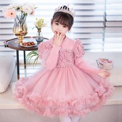 子ども ドレス 女の子 ニットワンピース 子供服 プチハイネック 切り替え キッズ 秋 冬 女の子 可愛い 暖かい キッズ服 プレゼント 内祝い 幼稚園 保育園 通園 グッズ 秋冬 おしゃれ 長袖 110 120 130 140 150cm caris01