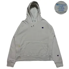 Champion チャンピオン ReverseWeave リバースウィーブ Hoodie パーカー Embroidery 刺繍ロゴ 目あり 90s 復刻 裏起毛 Cotton コットン Polyester ポリエステル White ホワイト 白 2XL