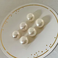 ハンドメイド素材/淡水パール7-7.5mm/3pair/ナチュラルカラー/上質な照り/ピアス最適