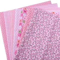 【迅速発送】生地 布 花柄 50㎝×50㎝ DIY手芸用 綿 花柄 ハンドメイド 手作り 手芸 パッチワーク プリント 純綿 多様なパターンと色 おしゃれ パッチワーク 布セット 正方形 はぎれ (グレー) (ピンク)