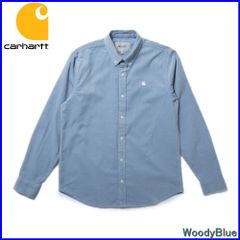 【新品】カーハート ボタンダウンシャツ CARHARTT WIP I030580 L/S MADISON CORD SHIRT FROSTED BLUE/WHITE 0ROXX i030580-0roxxBL