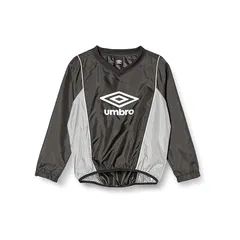 [アンブロ] ウィンドブレーカー サッカー ピステ 防風 はっ水 オールシーズン対応 ジュニア キッズ 子供用 ブラックシルバー(UF4FWB40MB) 0