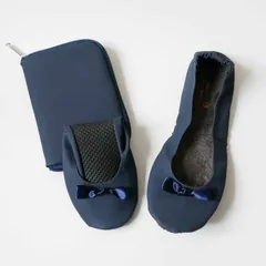 【新品未使用】【レ プリエ バトゥ】 携帯スリッポンネイビー