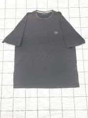 ◇ ⊂ FRED PERRY フレッドペリー 刺繍 半袖 Tシャツ カットソー サイズXL ネイビー系 メンズ E  【1508260059879】