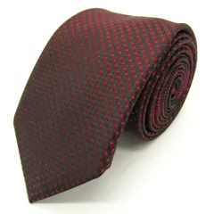 タカキュー ブランド ネクタイ リバーシブル ドット柄 チェック柄 PO メンズ ブラウン TAKA Q 【中古】