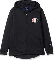【新品】【ジュニアサイズ】【130cmのみ】Champion(チャンピオン) ジップ アップ パーカー キッズ・ジュニア バスケットボール　ブラック　CKRB452-090-130