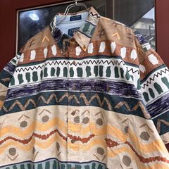 80s CHAPS Ralph Lauren エスニック柄シャツ