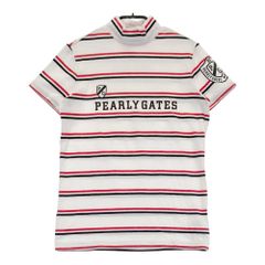 PEARLY GATES ハイネック半袖Tシャツ ボーダー柄 - メルカリ