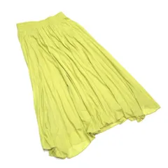 ミラ オーウェン スカート イレギュラーヘム レディース ♯0サイズ プリーツ グリーン イエロー ポリエステル Mila Owen T19319