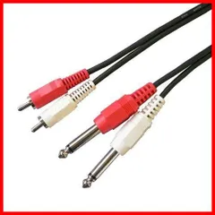 / (赤・白) 長さ3m/C-054 標準プラグ×2 (赤・白)－片側：φ6.3mm 片側：RCA/ピンプラグ×2 [ミュージックシリーズ]ラインケーブル