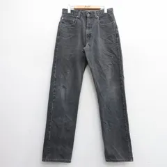 W32/古着 ジーンズ Levis リーバイス 505 メンズ 00s コットン 黒 ブラック デニム spe 25mar25 中古 ボトムス ジーパン Gパン ロング パン