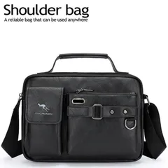 ショルダーバッグ メンズ ワンショルダー 斜め掛け おしゃれバッグ Vintage 斜めがけ メンズボディバック かっこいい ボディバッグ レザー ワンショルダーバッグ カバン 鞄 かばん レザー調 メンズバッグ 7988044 (G_ブラック)