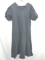 ◇ ⊂ Forksy 半袖 ロング丈 ワンピース サイズF ブラック レディース E  【1502060027731】