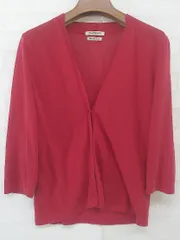 ◇ NEWYORKER ニューヨーカー 長袖 ニット カーディガン サイズM レッド レディース P  【中古】 【1208260007060】