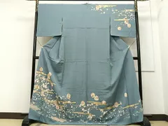 平和屋着物■訪問着　駒刺繍　エ霞仕覆花文　金銀彩　正絹　逸品　CAAS7706ua